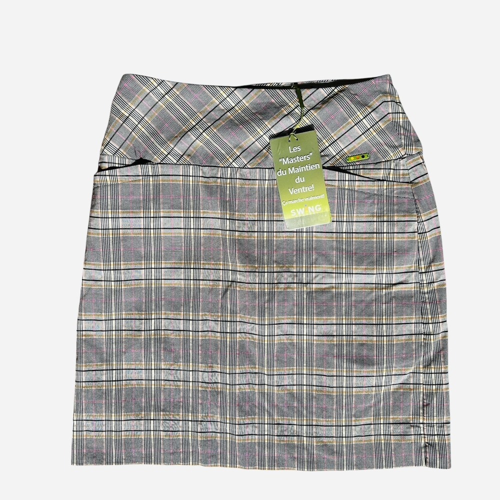 Swing Control Golf Skort Sz 4 Plaid‎ Preppy Tummy Control Athleisure Resort  NWT